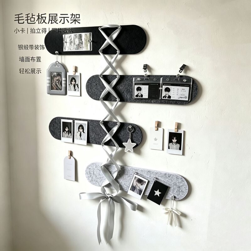 Instagram-style photo card and Polaroid display wall decoration, felt board photo wall, key holder, storage wall Instagram-style photo card and Polaroid display wall decoration, felt board photo wall, key holder, storage wall