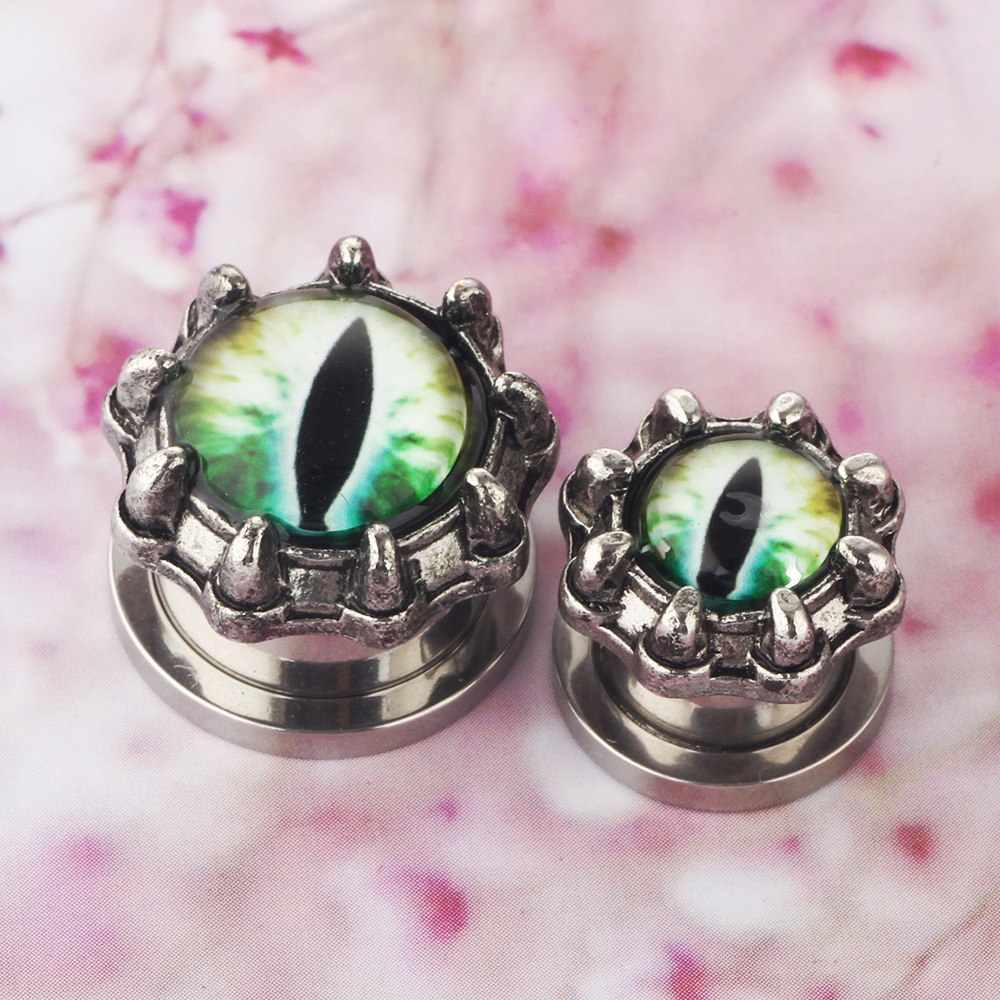 3D Longan Ear Tunnels 6mm-16mm Stainless Steel Ear Expansion Piercing Jewelry Geometric Style detail image 7