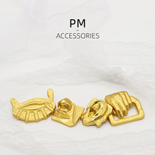 五官设计金属异形纽扣高档小香风大衣毛衣外套扣子大尺寸装饰钮扣