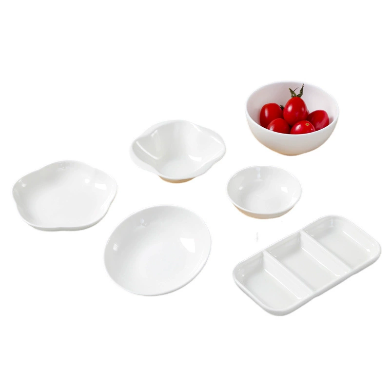 Фарфоровая посуда с bone china, тарелка для еды, чисто белая керамика, hotel, тарелка для соуса, ресторанная тарелка для соевого соуса, соуса для макания, миска для уксуса