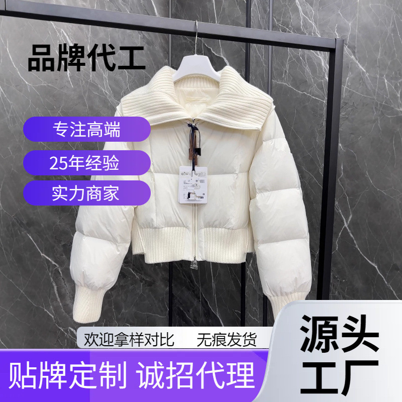 Putian High Version New Women's Spliced Fake Two-Piece Short down Jacket Jadeite Bread Jacket Jacket Putian High Version New Women's Spliced Fake Two-Piece Short down Jacket Jadeite Bread Jacket Jacket