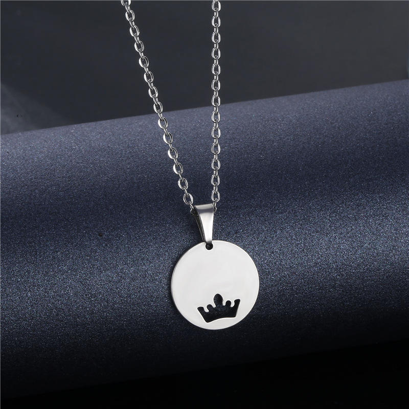 Wholesale Jewelry Stainless Steel Hollow Geometric Tag Necklace Nihaojewelry display picture 37