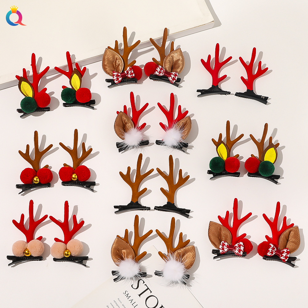 Christmas gift Christmas headdress plush large hair band high-grade hair tie ins large ring_voghion.com