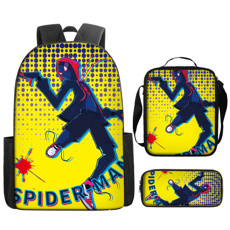 Cross-border nuevo Marvel Spider-Man mochila de estudiantes de primaria y secundaria mochila de dibujos animados de gran capacidad mochila de almuerzo