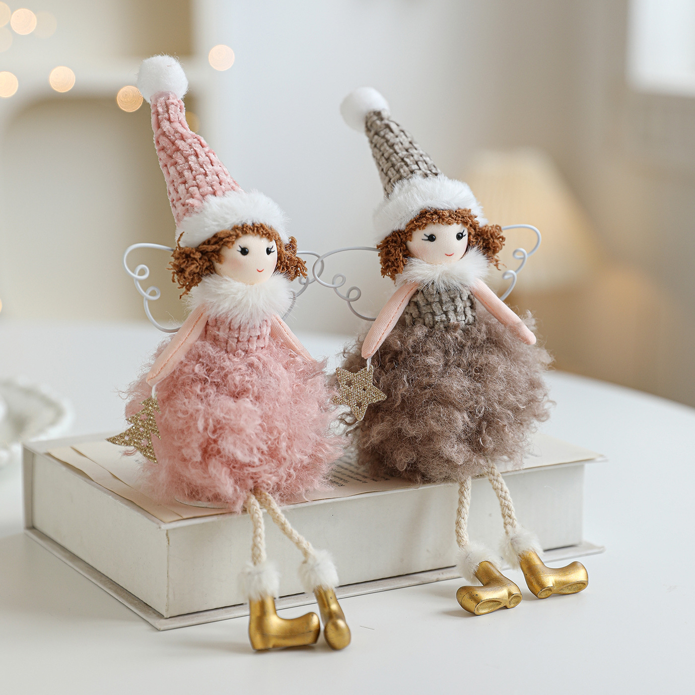 Transfronterizo de peluche Angel Girl con alas adornos adornos