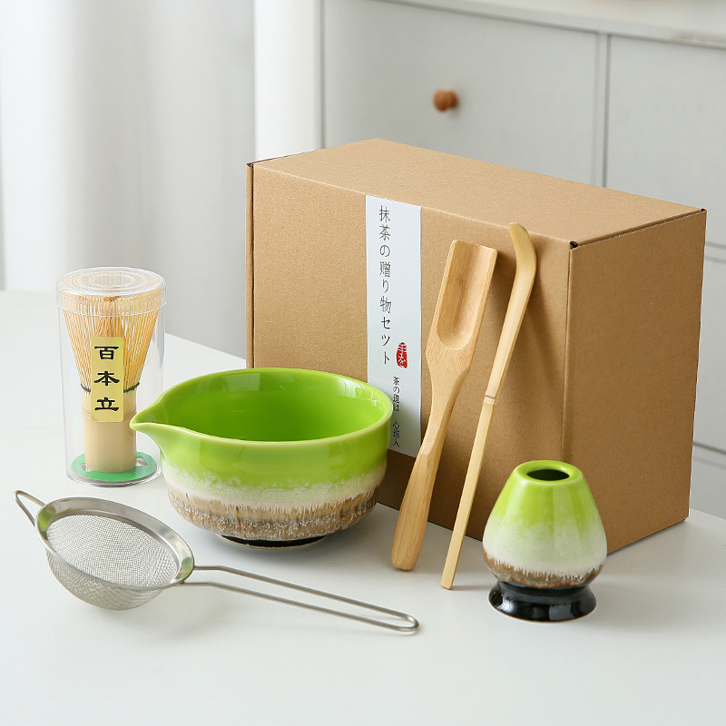 Japonés Matcha tazón Matcha túnica canción té herramientas de pedido taza de té de cerámica taza de té mezclador Matcha cepillo taza de té