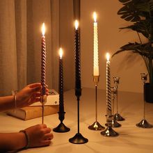 欧式北欧金色烛台摆件生日婚礼餐桌浪漫烛光晚餐蜡烛台家用道具