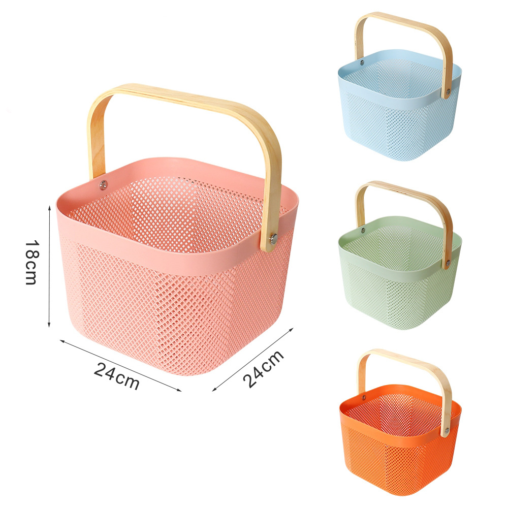 Cesta de almacenamiento, cesta portátil para frutas, aperitivos y artículos diversos para el hogar, almacenamiento de cocina, cesta para artículos de tocador, cesta de regalo, cesta de compras