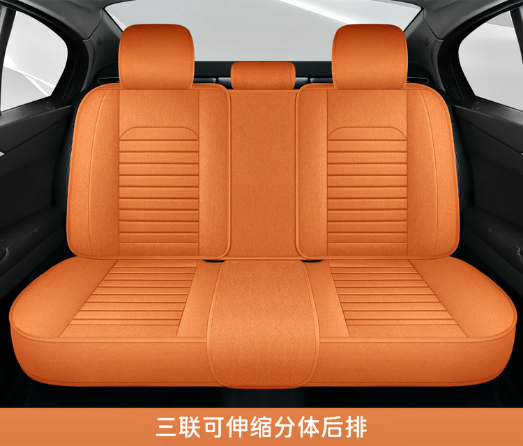 2025 New All-Inclusive Cotton and Linen Four-Season Universal Car Seat Cushion Seat Cover Manufacturer Wholesale