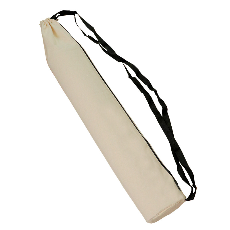 キャンバスの長いストライプのリュックサックの大容量の防湿パッドのヨガのバッグの長い筒の収納袋の延長の斜めにロープの束の口の包みを越えます。