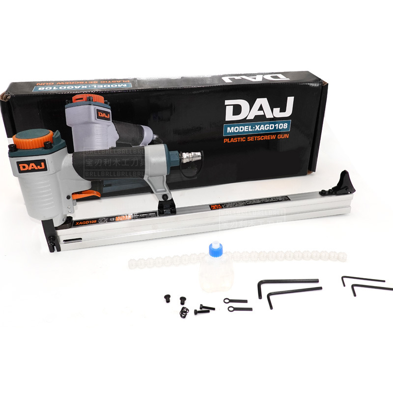 Pistola de clavos de aire con gránulos de goma Conector tres en uno Piezas incrustadas Muebles de panel Pistola de clavos de aire de expansión de plástico Pistola de tapón de goma