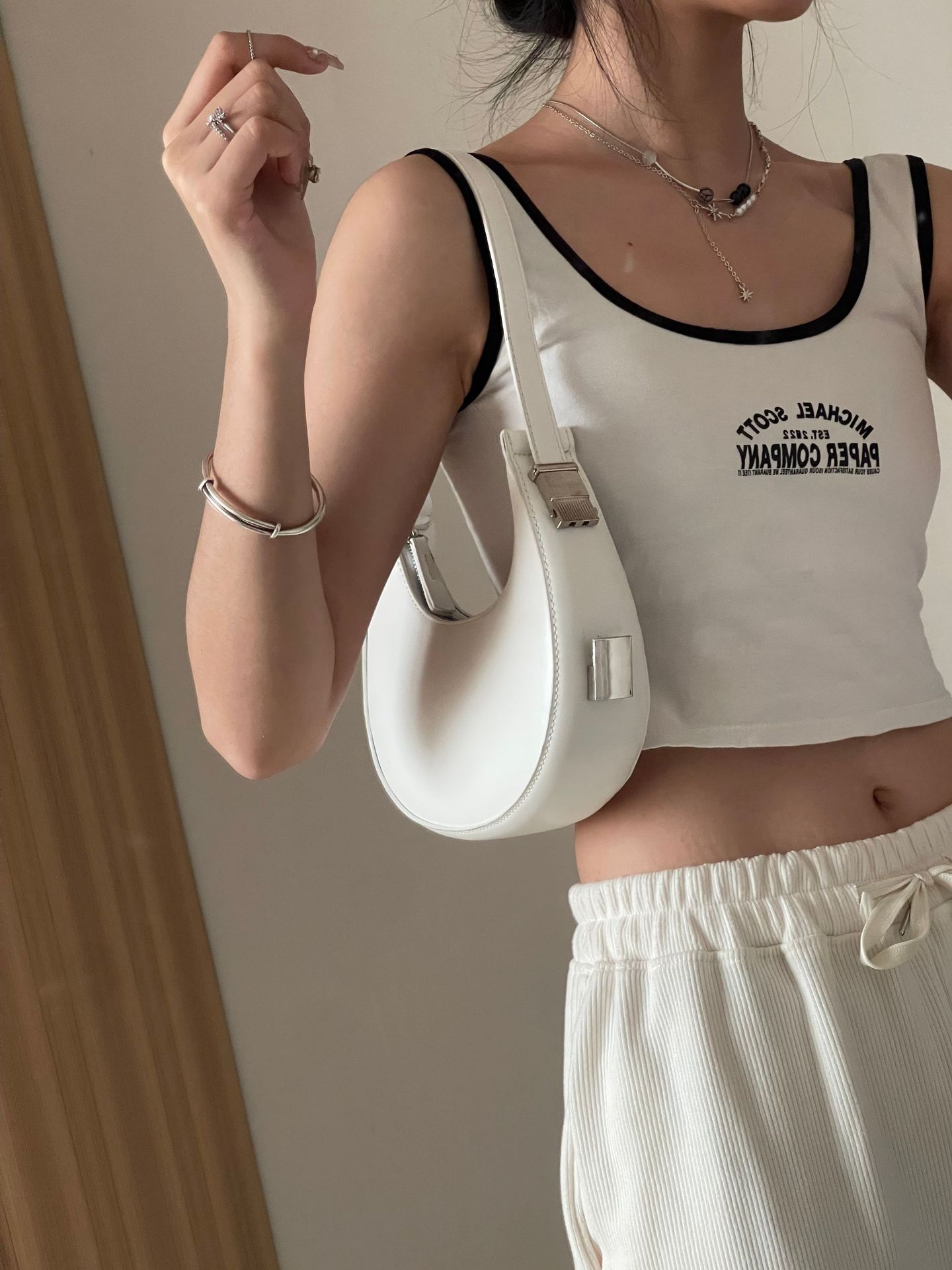 Nuova borsa da donna piccola e alla moda, versatile, con fibbia a chiusura, a forma di mezzaluna, piccola e casual borsa a spalla singola_voghion.com