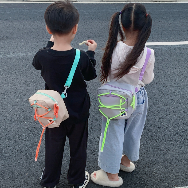Bolso de mensajero de los niños guapos moda cuerda hombro bolsa Internet celebridad bebé moneda monedero niñas fuera bolso de hombro moda