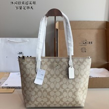 寇家真皮lv托特包女包包新款zip30拉链款经典老花单肩大容量女包