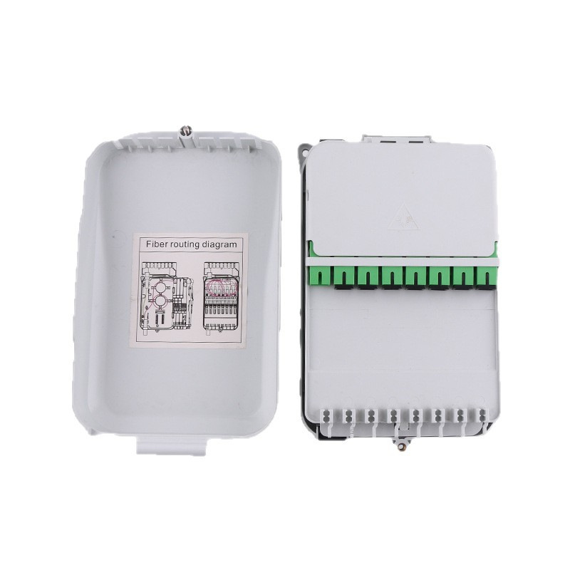 16芯终端盒 16芯分纤箱光分路器 分光箱电信楼道壁挂抱杆光纤箱