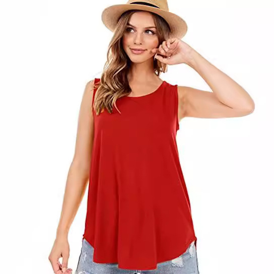 2025 Summer Cross-Border Source Manufacturer 3D Digital Printing Vest Fashionable Loose and Comfortable Tops Women's Large Size Clothes