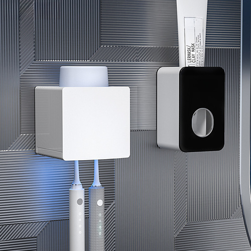 Cross-border Smart Toothbrush Sterilizer: UV Disinfection, No-Drill Design, Electric Toothbrush & Cup Holder, Internet-Famous Storage Rack