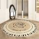 French Pastoral Living Room Carpet Round Dirt-Resistant Crystal Velvet Sofa Blanket Full-Laying Carpet Bedroom Bedside Blanket Cross-Border