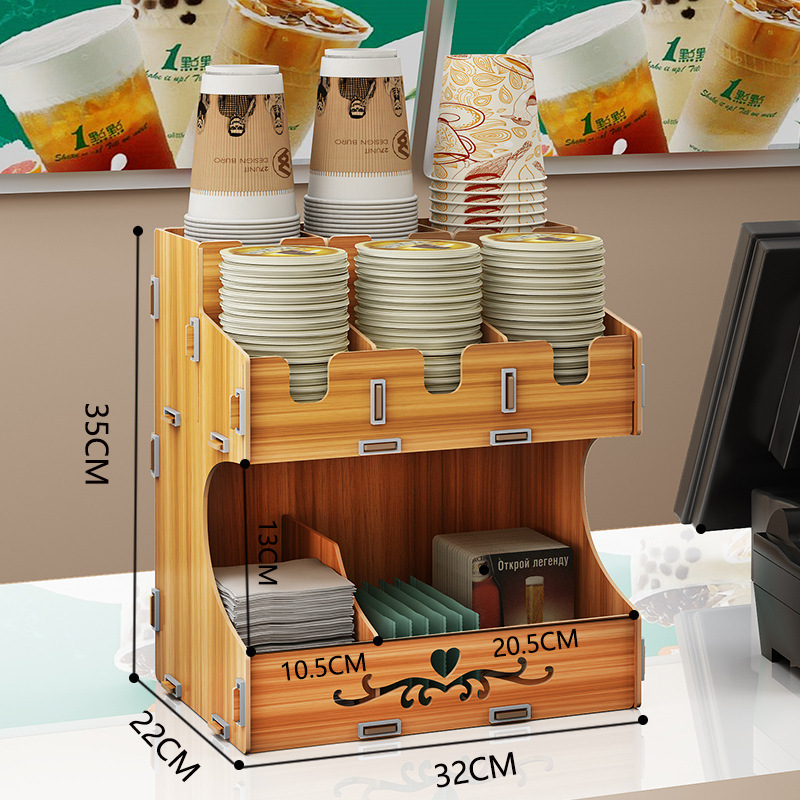 コーヒーミルクティーショップ使い捨て紙コップホルダーカップホルダーストロー収納ボックスカップディバイダーバー用品専門店センシェンシェン|undefined