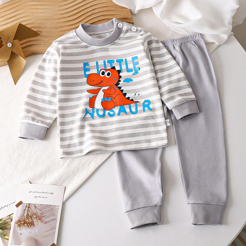 Children's underwear set pure cotton pajamas girl child autumn clothes autumn pants all-cotton boy child home clothes children's clothing drop shipping casual