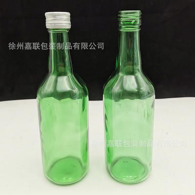 360 Milliliter the republic of korea Shochu Jinro The wine bottle Light green Glutinous rice Yellow Wine Glass Aluminum cover Seal Lu Han The wine bottle
