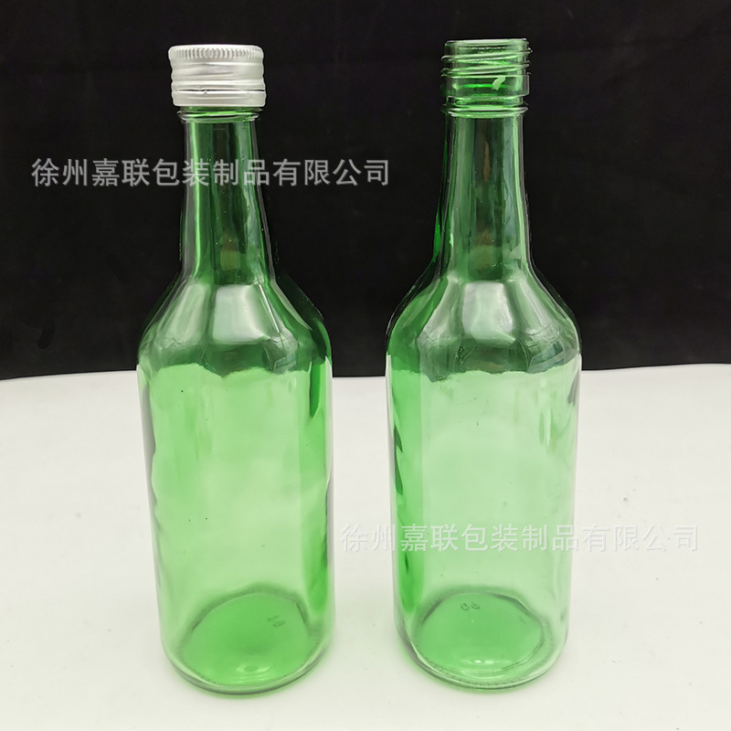 360 Milliliter the republic of korea Shochu Jinro The wine bottle Light green Glutinous rice Yellow Wine Glass Aluminum cover Seal Lu Han The wine bottle