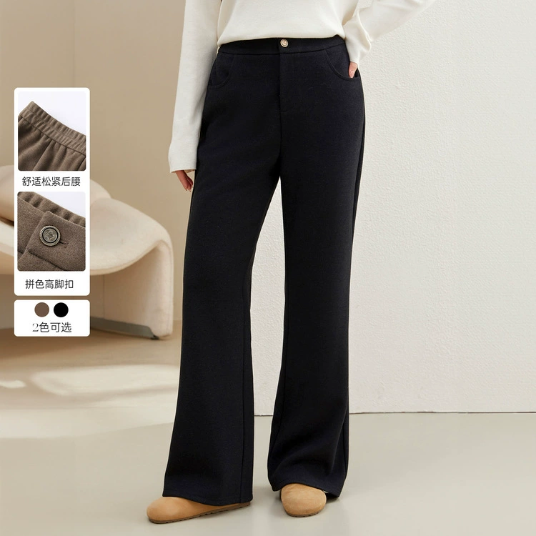 [Грушевая фигура тонкая подковообразная брюки] Слепое шоу большой размер женская повседневная удобная брюки толстый мм зимняя одежда новый