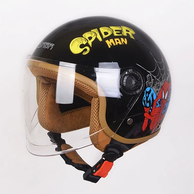 Motosiklet kaskı (dəbilqə) Winter Warm Half Helmet Motorcycle - bright-black