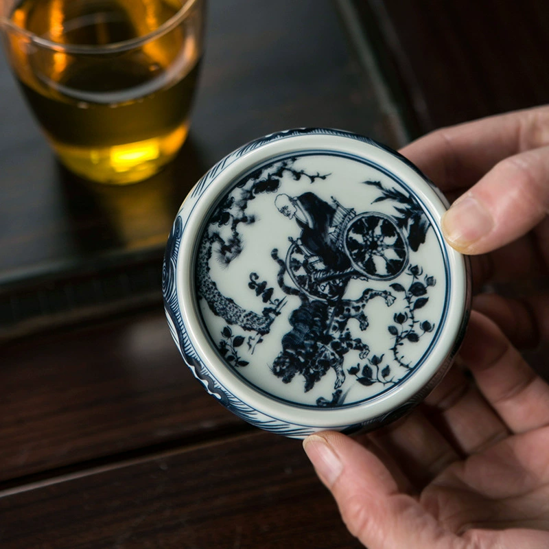 Китайская керамика Jingdezhen синий-белый крышки для горшка, ретро чайная композиция, декоративные украшения для домашнего чайника с крышками