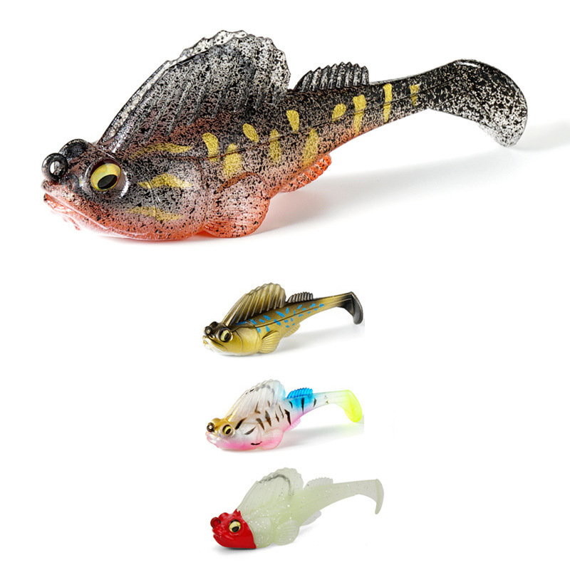 Small Paddle Tail Fishing lures soft minnow baits minnow swimbaits Fresh Water Bass Swimbait Tackle Gear