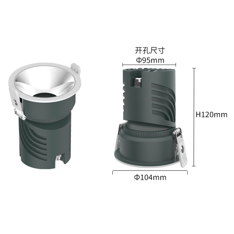 Anti-deslumbrante LED de alta potencia downlight sala de estar dormitorio borde estrecho sin lámpara principal de la colina de la nueva lámpara de punto