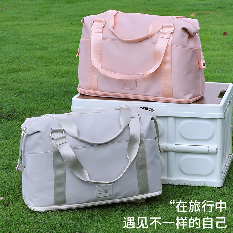 Cross-border Simple Travel Bag Lightweight Portable Large Capacity Dry and Wet Separate Expandable Short-distance Travel Boarding Duffel Bag Cross-border Simple Travel Bag Lightweight Portable Large Capacity Dry and Wet Separate Expandable Short-distance Travel Boarding Duffel Bag
