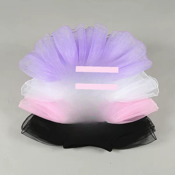 Children's Dancing Skirt Half-length Mesh Skirt Four-layer Tutu Ballet White Skirt Six-day Performance Dancing Skirt