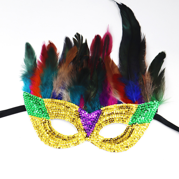 Carnaval europeo y americano Mardi Gras máscaras doradas morada-verde - sequela máscaras de fiesta bar transfronterizas