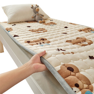 Student Dormitory Mattress Single Mattress Milk Velvet Soft Cushion Home Bedroom Mattress Bedding Quilt Winter Fleece-Lined Shen Heng