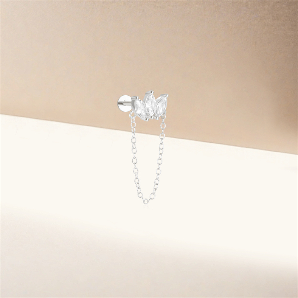 1 Piece 925 Sterling Silver Devil's Eye Star Moon Ear Studs display picture 17