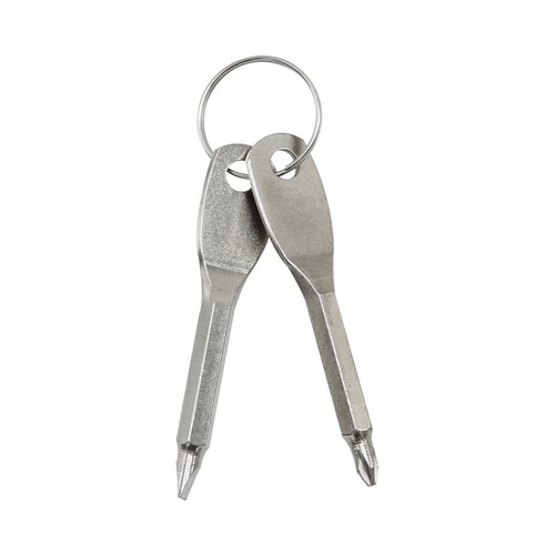 Portable screwdriver, outdoor EDC portable multi-function tool, flat-head screwdriver, cross screwdriver with keychain