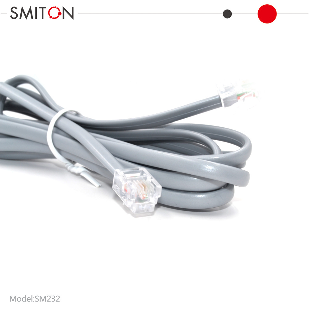sm232 2米 两芯电话线（黑色）RJ11-6P2C 2米 电话线