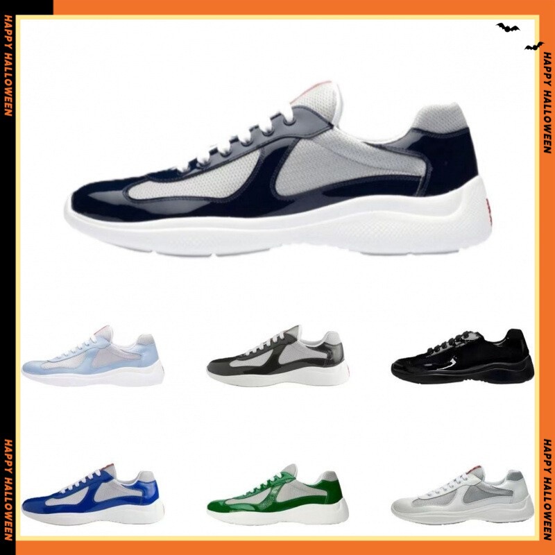 2026 New Model Putian Shoes European Foreign Trade High-End Prada Genuine Leather Patchwork Couple Casual Sneakers Breathable Lace-Up 2026 New Model Putian Shoes European Foreign Trade High-End Prada Genuine Leather Patchwork Couple Casual Sneakers Breathable Lace-Up