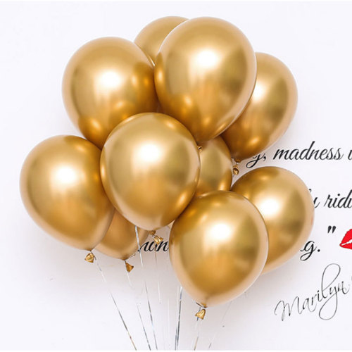 Cross-border metal balloons 12-inch glitter balloons set birthday party decoration wedding arrangement wedding supplies wholesale