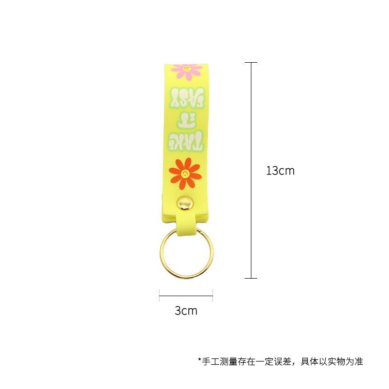Fábrica transfronteriza venta caliente llavero de silicona impresión de transferencia térmica creativa de dibujos animados llave de silicona colgante pequeño regalo en stock