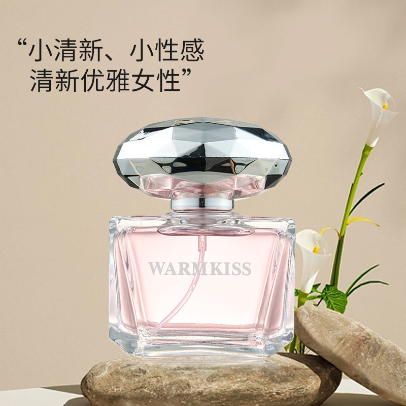 WARMKISS Crystal Crystal Diamond Pink Diamond Lady Fresh Perfume de Eau de Toilette Natural Transfronteriza Fábrica al por mayor image 2