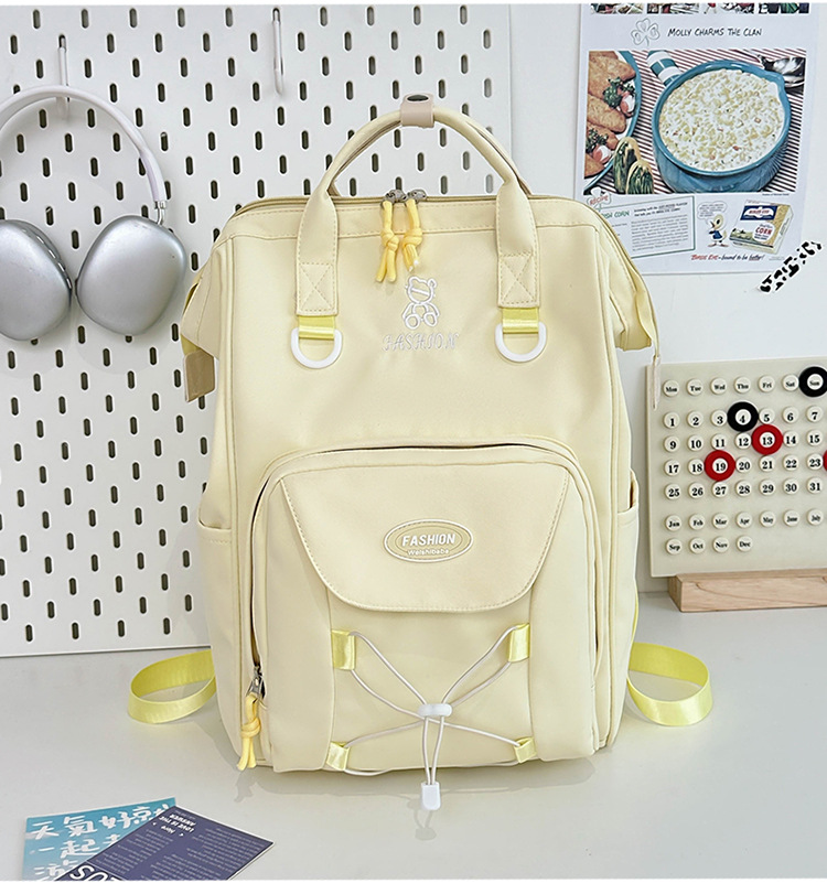 Kids Backpacks High Value Schoolbag Cream Cute Versatile Backpack Junior High School Student Schoolbag Female Dopamine Backpack_voghion.com
