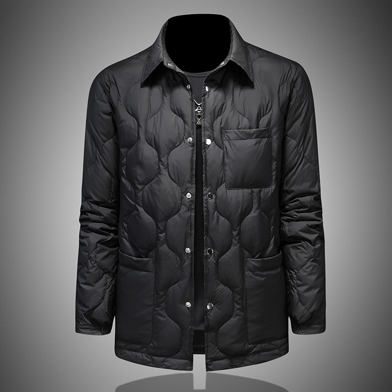 European Station 2025 Winter New Men's 90 White Goose down Jacket Goose down 8891-P325 with Video Hollow Out