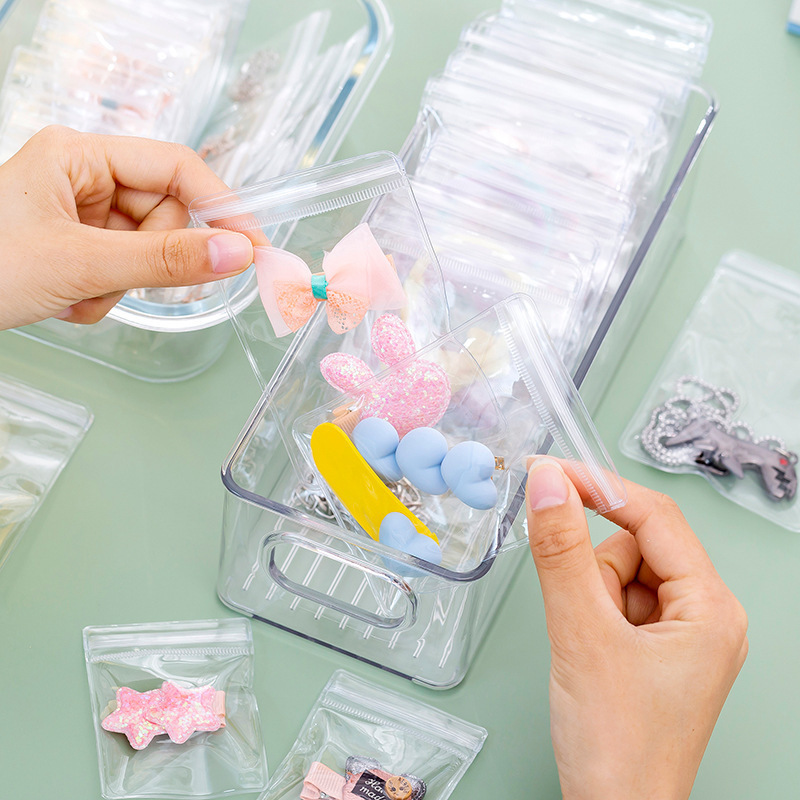Anti-oxidation Jewelry Box Earrings Earrings Necklace Hand Jewelry Box Portable Earrings Ring Storage Bag Transparent