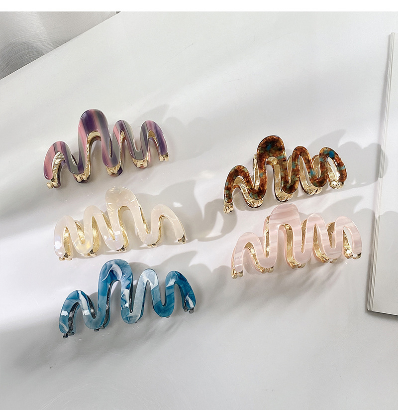 Modern Style Solid Color Acetic Acid Sheets Hair Claws display picture 2