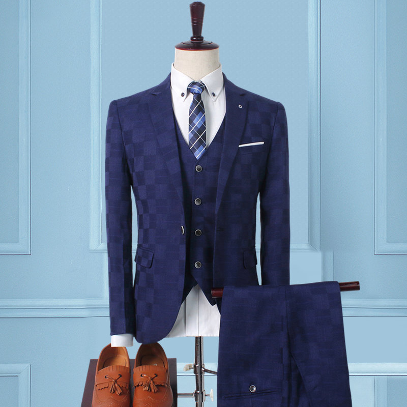 Abbigliamento maschile Completo da uomo Completo da uomo Completo a tre pezzi Completo da uomo Completo a quadri Completo da uomo Casual da uomo Professionale Slim Abito da sposo Abito da sposo Abito da sposa_voghion.com