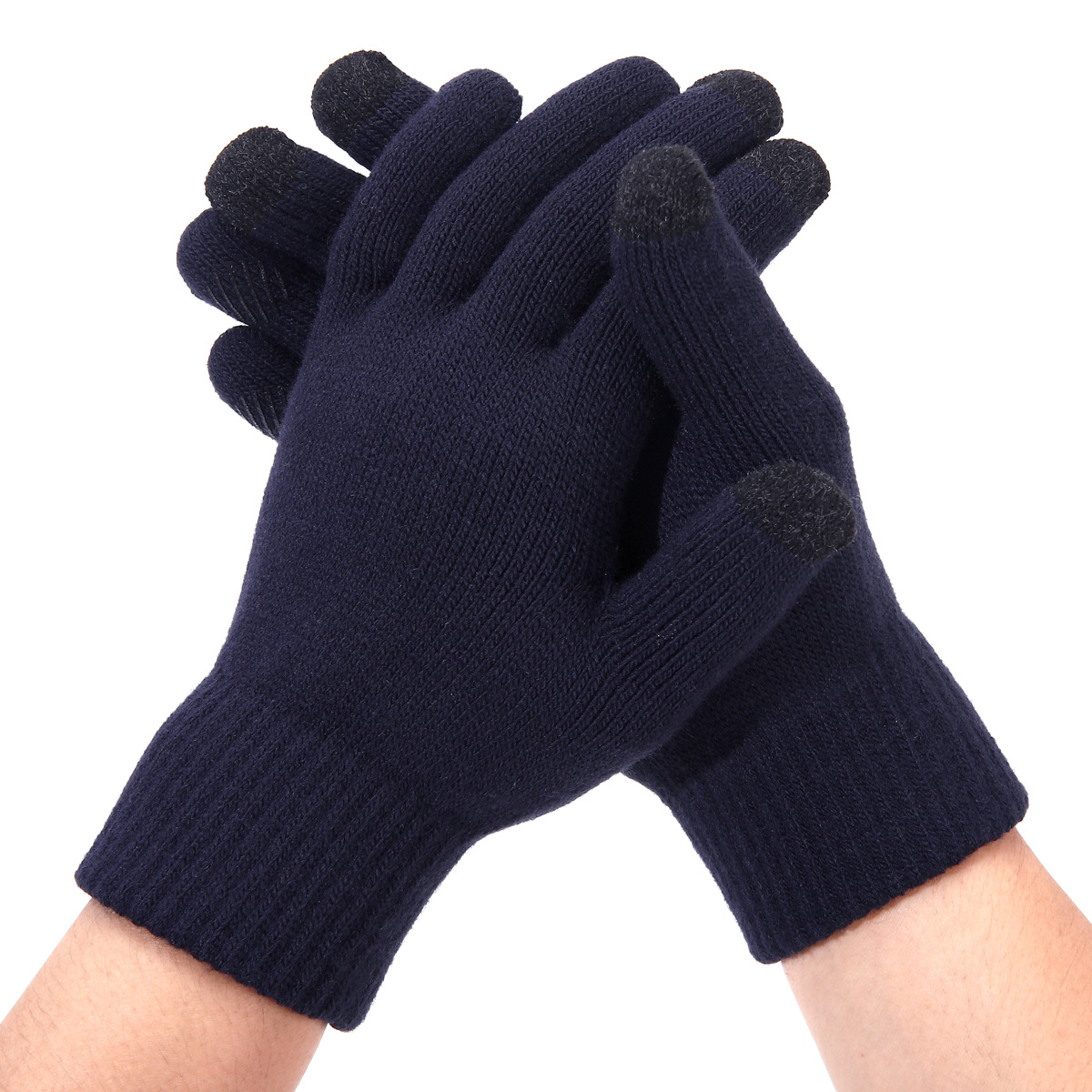 Nuevos guantes de invierno calientes transfronterizos Pantalla táctil guantes de tejido de terciopelo grueso guantes de cachemira de alpaca a prueba de frío