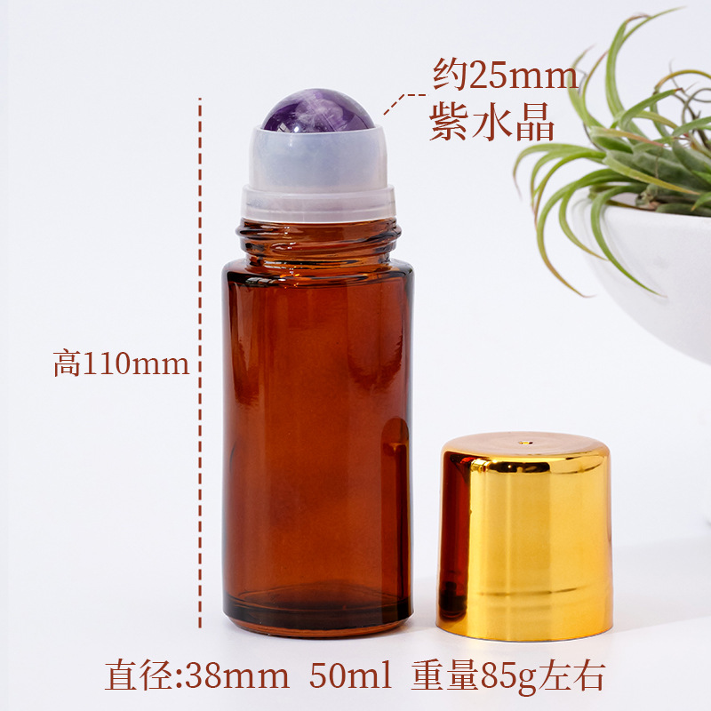 Frasco Roll-On de Cristal Natural y Vidrio para Aceites Esenciales