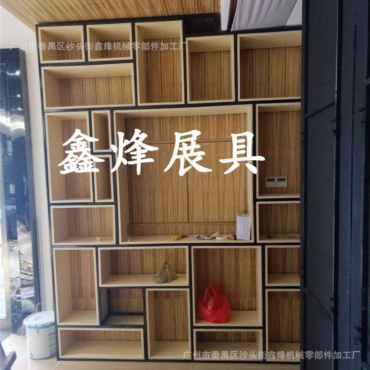 钢木书架置物架 现代简约学书架 创意酒柜 铁艺展示架组合层架